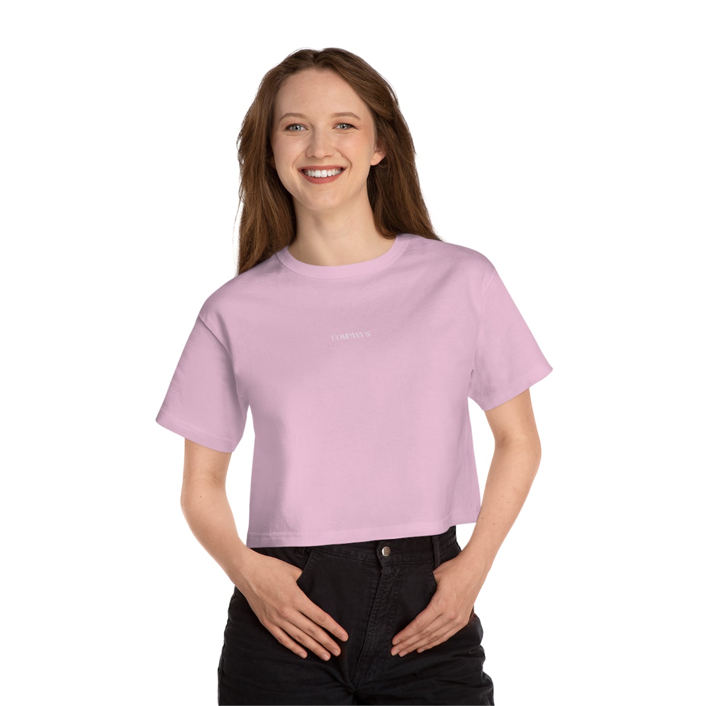 CAMISETA CORTA CHAMPION MUJER TOP COMPANY’S LOGO.